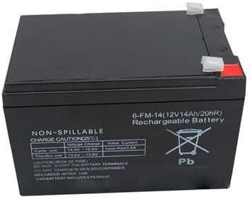 SSCYHT Batteria Ricaricabile al Piombo sigillata (SLA) da 12 V 14 Ah con terminali T2 Batteria Sostitutiva da 12 V per l'archiviazione Domestica Batteria di Ricambio