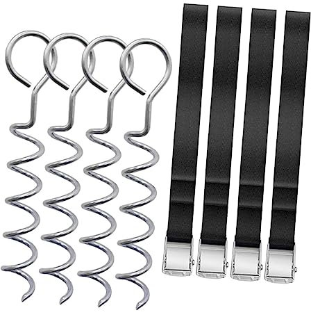 Kisangel Outdoor-Zubehör 1 Satz Erdanker Camping Zubehör Galvanisiertes Eisen Tragbar Halter Campingzubehör