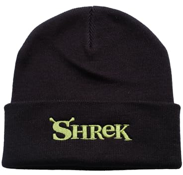Cotton Soul Shrek Logo Herren Beanie, Schwarz, Einheitsgröße, Schwarz , Einheitsgröße