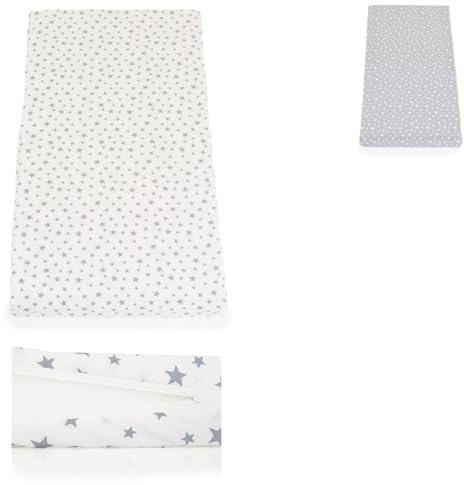 Moni Babybett-Matratze Classico 120 x 60 x 9 cm, Bezug abnehmbar, 100% Baumwolle, Farbe:weiß