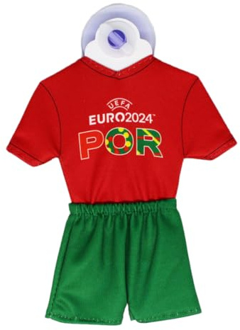 UEFA Euro 2024 Mini-Kit/Mini-Trikot 17x14cm, mit Saugnapf, Fussball Fanartikel, Europameisterschaft, offizielles Lizenzprodukt, Geschenkartikel