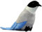 lilizzhoumax graue Elster plüschtier 20cm/8”, Simuliertes Tier Kawaii graue Elster Plüsch Realistische Vogel-Plüsch Spielzeug für Wilde Tiere, Geschenk für Freunde und Kinder pelziges Stofftier