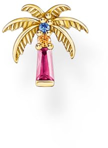THOMAS SABO Einzel-Ohrstecker Palme mit bunten Steinen Recyceltes 925 Silber, 18k Vergoldung H2285-488-7