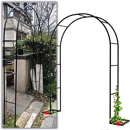 QGBOXDSV Rosenbogen Garten Rosengestell Torbogen Breite 120CM~350CM Metallbögen Verzinkt Gartenbogen Rankgitter Für Kletterpflanzen, Garten Rasen Patio Hochzeitsdekorationen,140x230x40CM