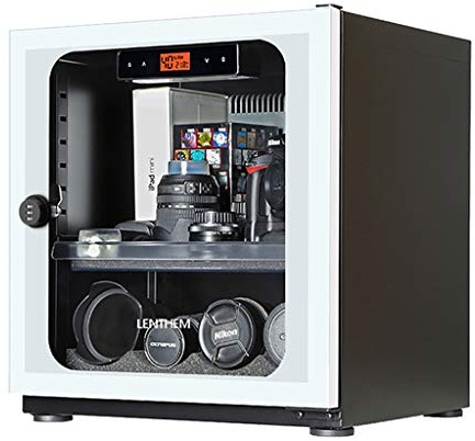 Kamera und Objektiv feuchtigkeitsbeständige Box - Elektronischer Trockenschrank 56L Home Luftentfeuchter geräuschlos mit Passwortsperre/Weiß Upgrade-Version