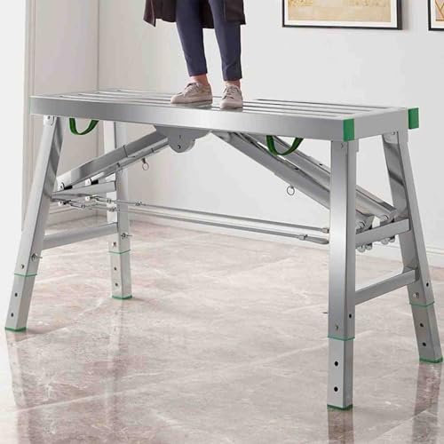 Generic Folding Work Platform, 140*40, Steel, 110 cm Max Height, 880 lbs Load Capacity, Non-Slip, Height Adjustable