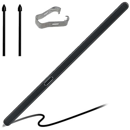 Galaxy S Pen Fold 6 Edition Stylet de rechange sans Bluetooth pour Samsung Z Fold6 5G Touch S Pen + 2 pointes/plumes Noir