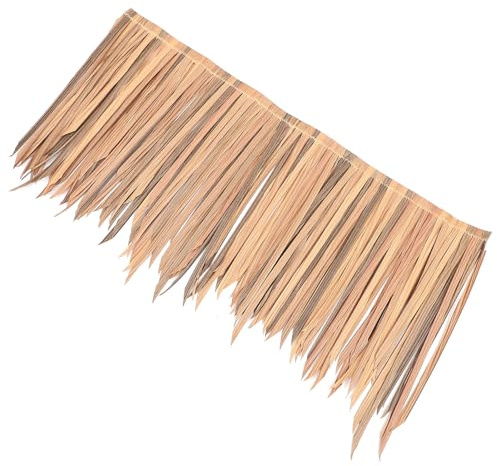 Angoily Tetto in Paglia Artificiale Ignifugo per Giardino Copertura Sintetica Decorativa Resistente per Gazebo e Pergole Rotolo di Paglia Finta per Progetti Fai da Te e Schermatura
