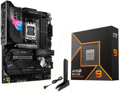 MICRO CENTER AMD Ryzen 9 9900X CPU Processor with ASUS ROG Strix X870E-E R2 Gaming WiFi ATX Motherboard (WiFi 7, 5X M.2, PCIe 5.0, USB4 Type-C)