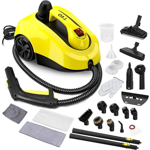 TVD Limpiador a vapor hogar, portátil limpiador vapor, con 26 accesorios