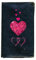 Syl'la Fantaisie Amour Rose Porte Carte Grise et Papier Voiture en Cuir pour Femme Noir