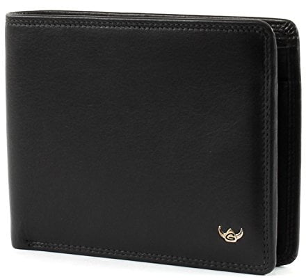 Golden Head Polo RFID Protect Billfold Coin Wallet Black