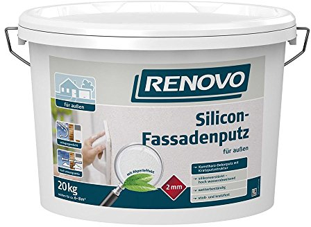 Silikon Fassadenputz 20 kg 2 mm Renovo Gebrauchsfertig