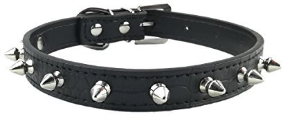 Newtensina Collar de Perro de Moda con Pernos Collar de Perrito con Pepino de cocodrilo con Pinchos para Perros