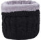 JFAN Halswärmer Nackenwärmer Fleece Innenfutter Schlauchschal Halstuch Loop Schal Multifunktionstuch Strickschal Feinstrick Winter Outdoor Motorrad Fahrrad für Damen und Herren Schwarz