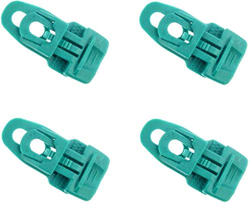 SPFIX BO-Camp Set 4 Clips MIDI Grün für Fußmatten Vorzeltteppiche Campingteppich Zeltboden Zeltplane Spanner (4X MIDI Grün)