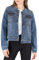 NOROZE Women's Western Style Jacket Collarless Denim Jacket, Light Blue Washed Jeans Women Classic Women's Trucker Jackets Biker Casual (14, Denim Blue)