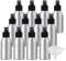 ZEOABSY Pack of 12 Empty 100ml Silver Aluminium Spray Bottle Refillable Aluminum Bottles with Black Fine Mist Sprayer Metal Spray Bottles for Perfume Hair Garden Travel, Funnel