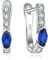 Starnny Creolen Silber 925 Huggie Damen Creolen Set 3A Zirkonia September Geburtsstein Saphir Kreolen Weißgold Ohrringe für Frauen