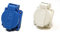 8 Stück/Einbausteckdose Schuko Steckdose 16A mit IP54 / + Flansch Dichtung (4x Blau / 4x Weiss)