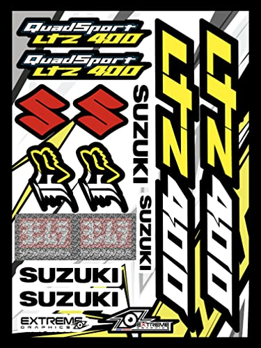 Extreme Graphics Suzuki LTZ 400 Fox Aufkleber, Gelb