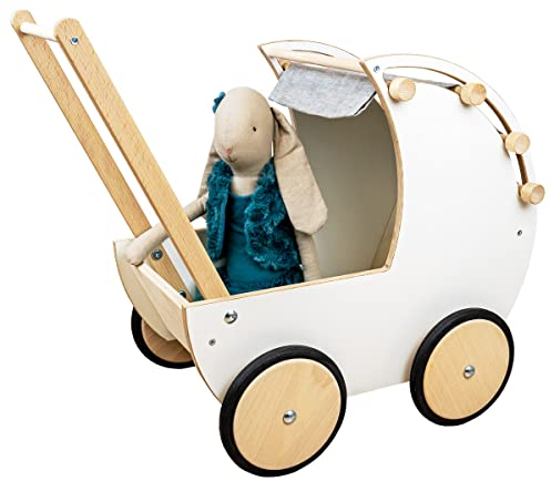 Meppi Puppenwagen Koala aus Holz für Babypuppen bis 40 cm