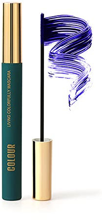 Magic Color Skinny Mascara, Mascara per ciglia in fibra di seta naturale waterproof, volume arricciante, mascara per ciglia, lunga durata, lunga durata, senza sbavature (Blu)