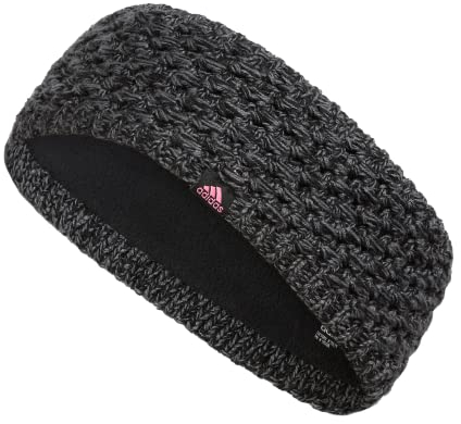 adidas Women's Crestline Knit Headband, Black/Onix Grey-Grey F22, One Size