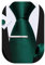 Barry.Wang Krawatten-Set für Herren, einfarbig, Seide, 8,4 cm, Krawatte, Einstecktuch, Manschettenknöpfe, Clip-Set, Business, Hochzeit, Party, Krawatte für Herren, Grüne, reine Farbe, Einheitsgröße