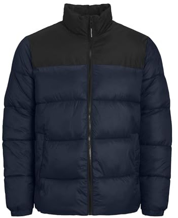 JACK & JONES PLUS Men's Jjetoby Puffer Collar Pls Buffer Jacket, Blazer Navy, 3XL