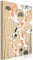 decomonkey Bilder Tiere 80x120 cm 1 Teilig Leinwandbilder Bild auf Leinwand Vlies Wandbild Kunstdruck Wanddeko Wand Wohnzimmer Wanddekoration Deko Beige Orange Fisch Abstrakt Koi