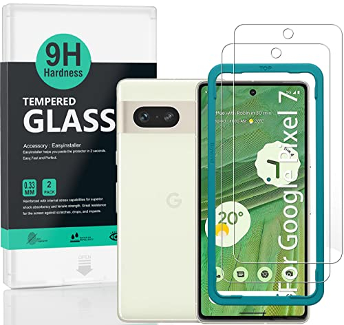 Ibywind Protecteur d'écran pour Google Pixel 7 5G(6,3 pouces),avec 2 pièces en verre trempé ,pas de bulles,Lecteur d'empreintes digitales, facile à installer