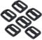 BAIWOAK Tri Glide Slider 25mm Strong Plastic Tri Glide Slides Verstellbare Schiebeschnalle Gurt Slider Adjusters für Rucksack Gürtel Strap Schwarz, Schwarz