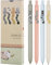 UIXJODO Katzenstifte, 4 Stück 0,5 mm niedliche Kawaii-Stifte schwarze Tinte, feine Spitze, glatte Schreibstifte, Katzenschwanz, einziehbare Stifte für Tagebuch, Notizen (4 Stück Katze)