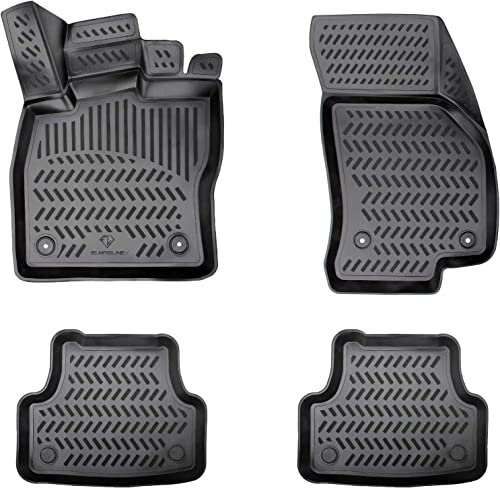ELMASLINE 3D Gummimatten Set für Ford Edge 2006-2015 | Hoher Rand | Zubehör | Fußmatten