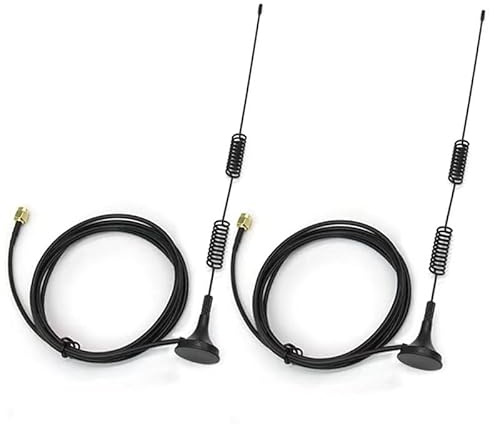 10dBi Dual Band WLAN Antenne 2.4GHz 5GHz 5.8GHz mit Magnetfuß – RP-SMA Stecker MIMO Omnidirectional für WiFi Router, PCIe WLAN Karte, USB Adapter, IP Sicherheitskamera, Industrie Router, IoT Gateway