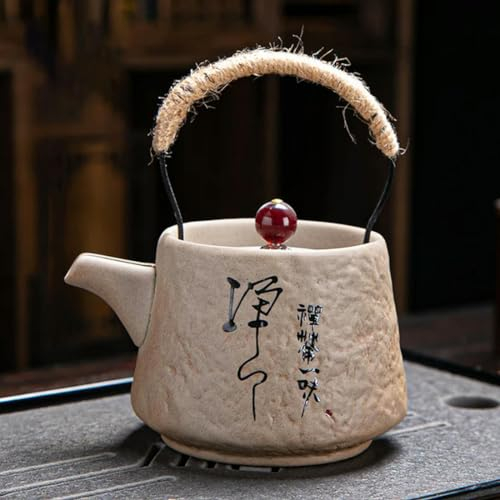 Tetera de cerámica Retro japonesa, tetera de Kungfu, tetera de café para té en taza, tetera de arcilla, tetera