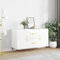FENLAX Kommode Breite Sideboard Komodenschrank Für Schlafzimmer Flur Wohnzimmer Aparador Standschrank 100x36x60 cm Hochglanz-Weiß