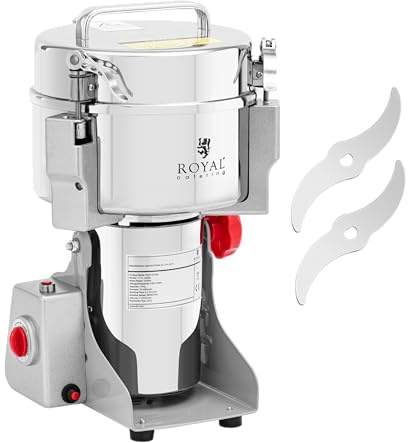 Royal Catering RCMZ-2000N Gewürzmühle elektrisch 2000 g 21 x 9.5 cm 3400 W Multi-Zerkleinerer elektrischer Zerkleinerer Kräuter-Zerkleinerer