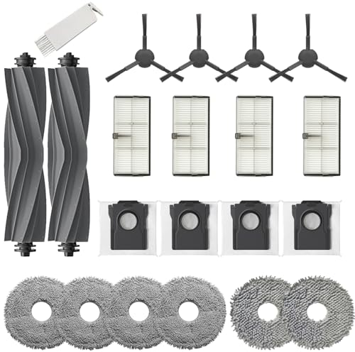 JoyBros Accessoires pour Dreame L10s Ultra Gen 2,L40 Ultra AE,L10s Pro Ultra Heat,Mova E30 Serpillières X6 ; Sacs X4 ; Filtres X4 ; Brosses Principales X2 ;Brosses Latérales X4