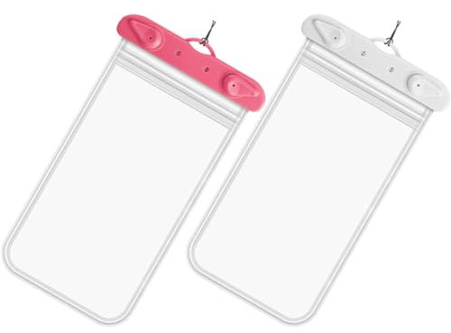 Uonlytech 2 Piezas Bolsa para Teléfono Móvil Transparente Unidades Protector De Teléfono Acuático para Natación El Piscina o Playa