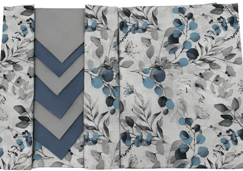 Ruoccohome Servizio da Tavola da 12 Posti, Tovaglia Rettangolare con Tovaglioli 100% Cotone, Made in Italy, Misure 150x240 cm 12 coperti tov.01