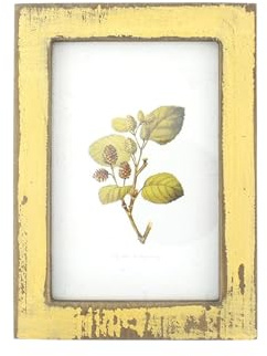 Wuuooei Fotorahmen Holz Vintage 9 x 13 cm, Holzrahmen Holz, Kleine Bilderrahmen Tisch Bilderrahmen Rustikal Vintage Wand- und Tischbilderrahmen für Familie, Freunde, Hochzeitsgeschenk (Shabby Gelb)