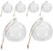 VICASKY 6 portavelas colgantes con forma de bola con cuerda de para terrario DIY y decoración de habitaciones, elegante y versátil