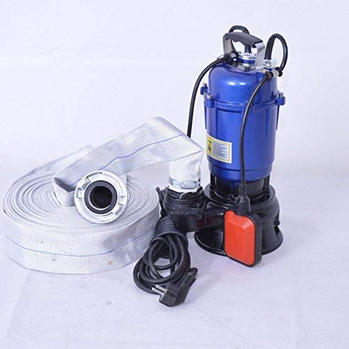 DAMBAT !! Profi !! Fäkalienpumpe Tauchpumpe Schmutzwasserpumpe 550 Watt Typ MAGNUM2900 + 20m 2 C-Schlauch mit einem freiem Durchlauf für Reststoffe bis 30 mm. Fördermenge 18000l/h = 300 l/min.