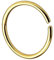 Piersando Continuous Piercing Chirurgenstahl Fake Hoop Ring für Septum Ohr Tragus Helix Nase Lippe Ohr Nasenpiercing Nasenring Gold 1,0mm x 8mm