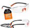 SAFEYEAR Softair Schutzbrille Baustelle Arbeitsbrille – SG003 Anti-Beschlag Orange Sicherheitsbrille