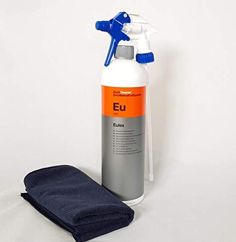 Koch Chemie Eulex Klebstoff & Fleckentferner Baumharzentferner + Clean² Sprühkopf+ Microfasertuch Schwarz