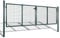 Tidyard Acero Verja Mallada Puerta Barrera Exterior Cercas para Jardín Puerta de Valla de Acero Verde 306x150 cm