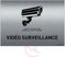 AUA SIGNALETIQUE - Plaque de porte Aluminium brossé imprimé AluSign - 210x150 mm - Double Face adhésif au dos (Vidéo surveillance)